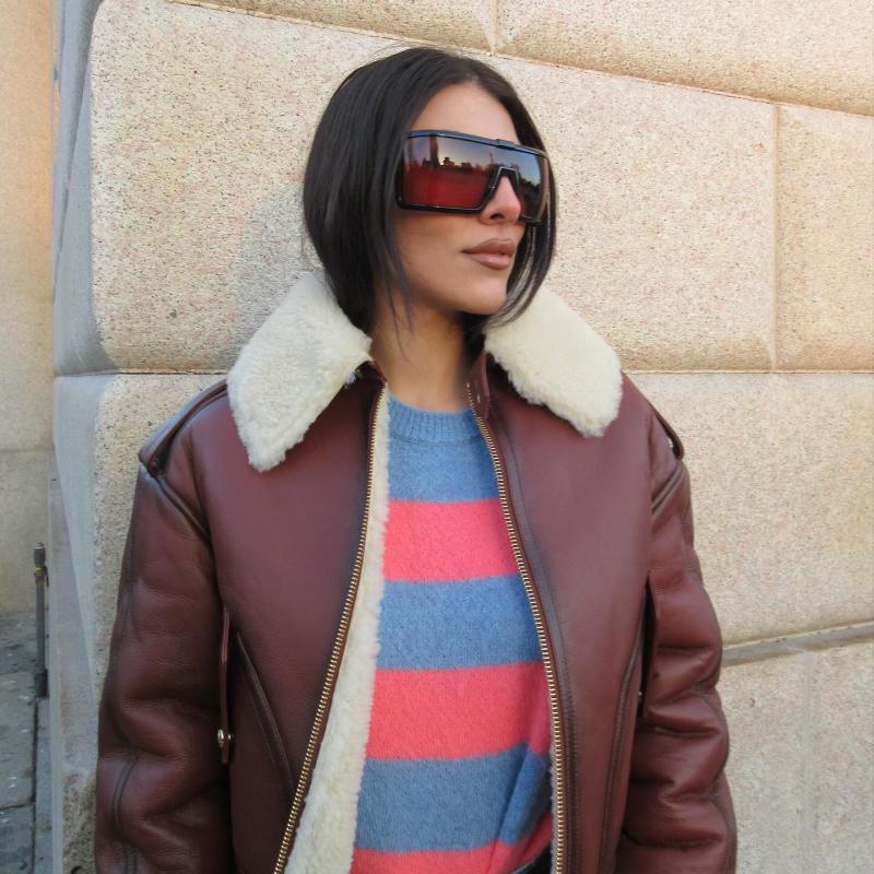 Tom Ford Parker FT1118 Mask Sunglasses in Black Brown