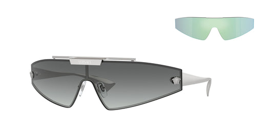 Versace VE2265 2 Lens Shield Sunglasses in Silver