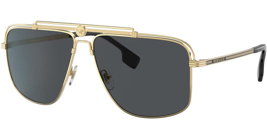 Versace VE2242 Gold Square Aviator Sunglasses