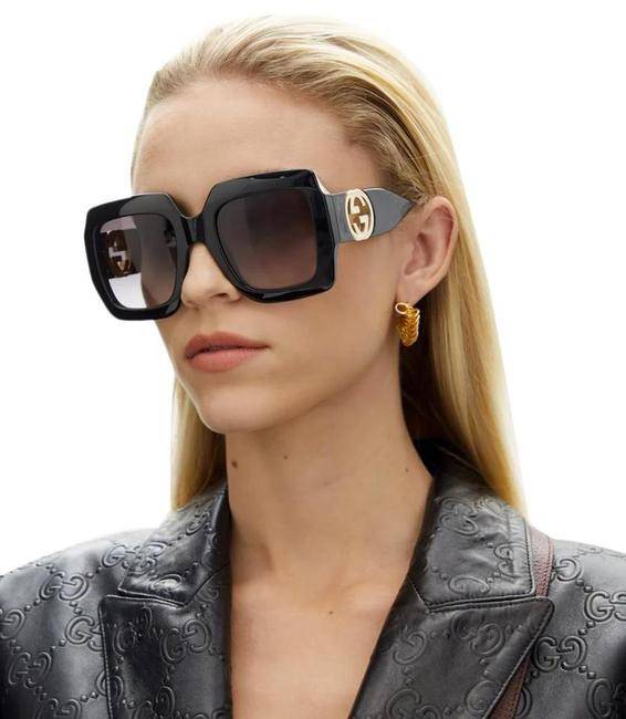 Gucci GG1022S Oversized Black Square Sunglasses